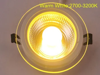 LED downlight COB s podesivim svjetline 5 W 10 W 15 W 25 W Led svjetiljka COB s pločom AC85-265V Ugrađivanja lampa COB sa staklenim poklopcem led spot lampa