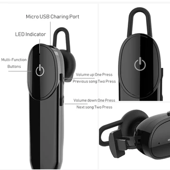 D16 Nove Slušalice Bluetooth5.0 Slušalice, bez ruku Mini Bežične slušalice sa Mikrofonom