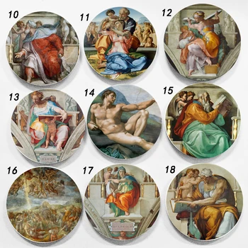 Zidno slikarstvo Michelangelo dekorativni tanjur klasicni zidni skulptura uzorak ispisa keramički jelo umjetnički zid bilo koji otvoreni položaj ukrasna obrt