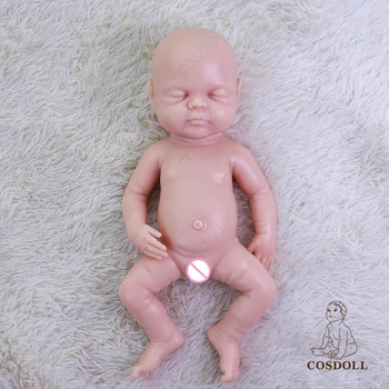 39 cm Puna Silikonska Lutka Reborn Baby DOll 15,3 Cm Ručno Igračka Za Djevojčice Soft Dječje i baby Doll Uncolored Slatka Dar DIY