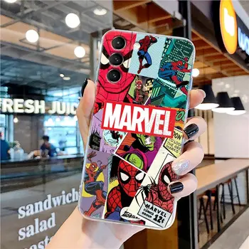 Marvel Avengers Heroji Silikonska Torbica za Samsung Galaxy S20 S21 FE S22 Ultra S10e S9 Plus 5 g Mekog Prozirna Torbica za Telefon Coque