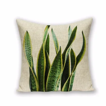 Biljna jastuk zelene Lana, ukrasni jastuci Дропшиппинг torbica za jastuk ananas aloe jastuci home dekor jastučnicu