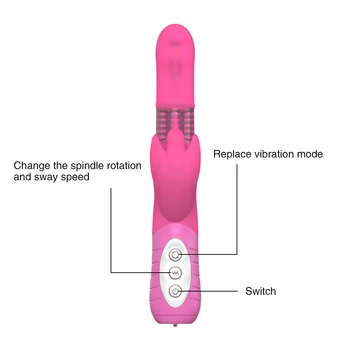Silikonska Vodootporna Ženski Vaginalni Maser Za Klitorisa Dildo Vibrator Seks-Igračka Za Žene G-Spot Vibrator Rabbit Vibrator Za Žene