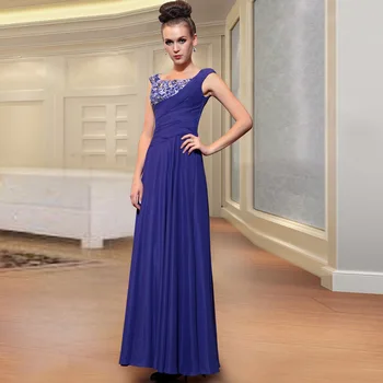 Besplatna dostava Plava elegantan замужнее večernja haljina cijela haljina priroda zavjese moda haljina za posebne prigode Večernje Haljine