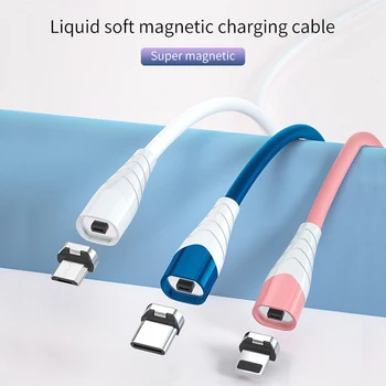 Magnetni Kabel za punjenje telefona KISSCASE za iPhone 14 13 Lightning za Xiaomi Type-c Micro USB Tekući Mekana Glina Kabel za brzo punjenje