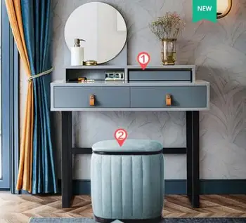 Komoda za spavaće sobe u ekonomskoj klasi ins stil jednostavan postmoderne mali stan iron mini-skandinavski čist crveni stolić za šminkanje