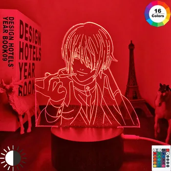 Anime Гинтама Синсукэ Такасуги Led noćno svjetlo za Spavaće sobe Dekor Svjetlo rođendanski Poklon Manga Гинтама Soba Stolni 3d Lampa