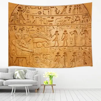 Egipatskih Hijeroglifa na zidu Zidnih Tapiserija Umjetnost Visi