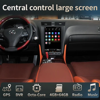 Vertikalni prikaz Android 12 Za Lexus GS GS300 GS460 GS450 GS350 2005-2011 Tesla Stil Auto-Radio GPS Navigacija 2 Din Wifi 4G
