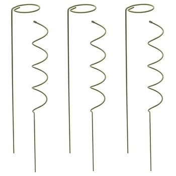 Potporne stupove za kovrčavu i matičnih biljaka - 16 cm, 3 одностебельных cvjetni kolja i 3 spirale vrt kolaca za biljke