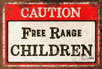 Upozorenje o neobuzdanih djecu, Metalni Znak u Vintage Stilu U retro Stilu, Vrata, Park Drive