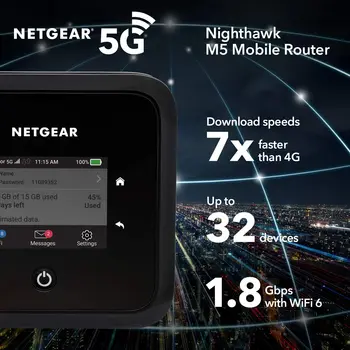 Mobilni ruter NETGEAR M5 s Wi-Fi 6 (MR5200) Sigurna Bežična mreža mini-usmjerivači 5G na bilo kojem mjestu