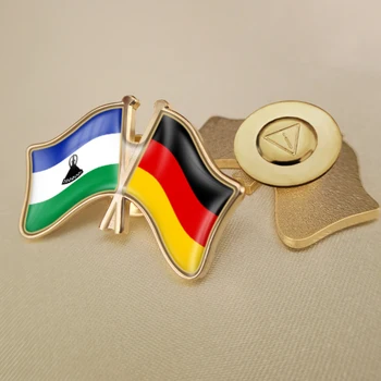Njemačka i Lesoto Prešla Dvostruke Zastave Prijateljstva Igle za Лацканов Broševi Ikone