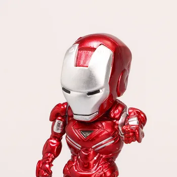 6 kom./compl. Anime Marvel Avengers Iron Man PVC Figurica Naplativa Model Igračke 10 cm