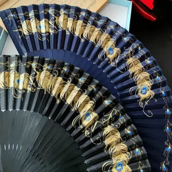 Kineski Klasični Sklopivi Ventilator Kineski Starinski Sklopivi Bambus Brončani Ventilator Prijenosni Ručno Kineski Ručni Ventilator Hanfu Ventilador
